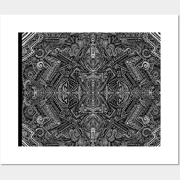 Aztec- B/W Wall Art by Shanzehdesigns